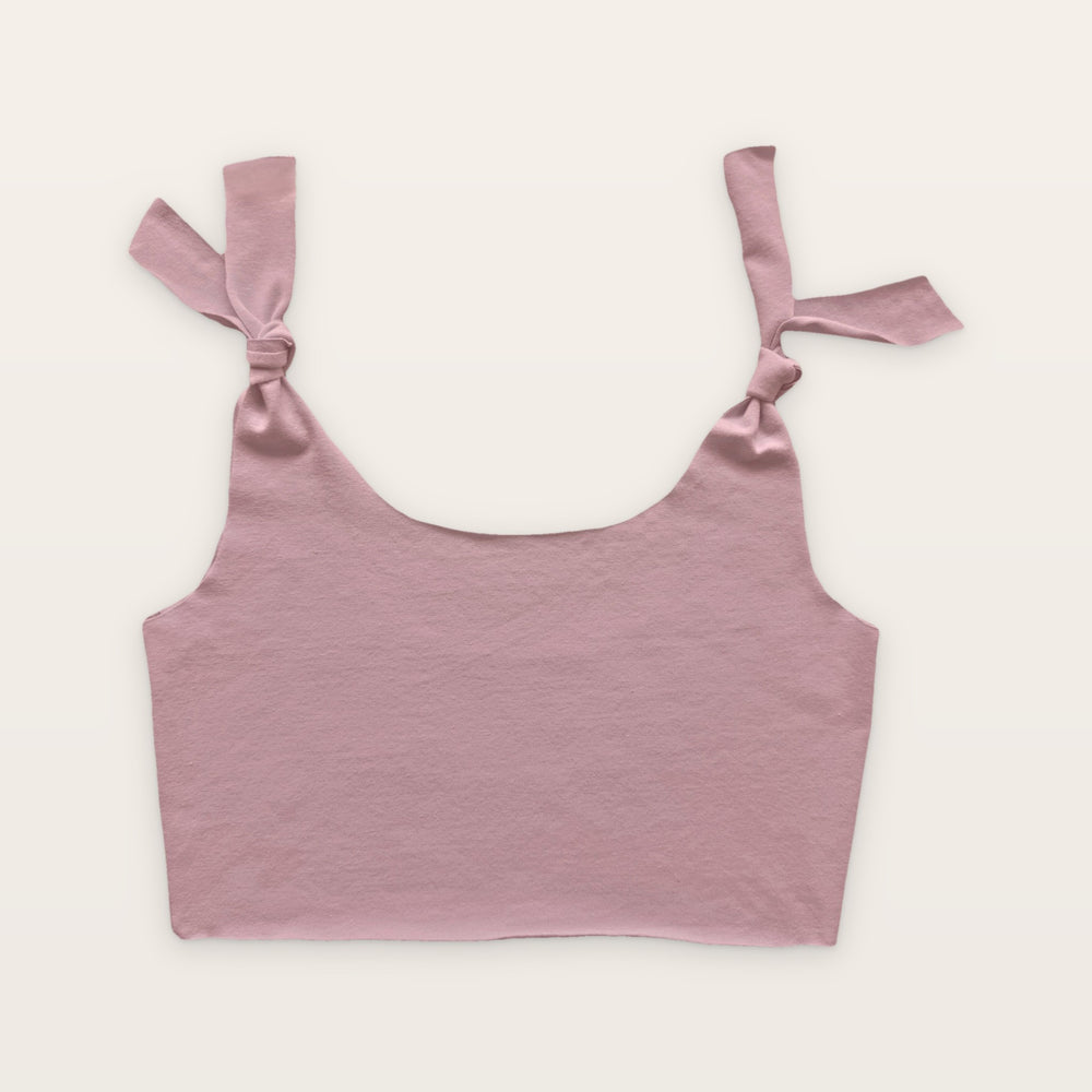 WANINI tie-shoulder top in Rose